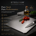Steeliium Stainless Steel Cutting Board